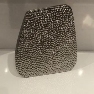 Chrome metal vase - home decor - selling as is